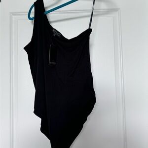 One shoulder brand, new bodysuit